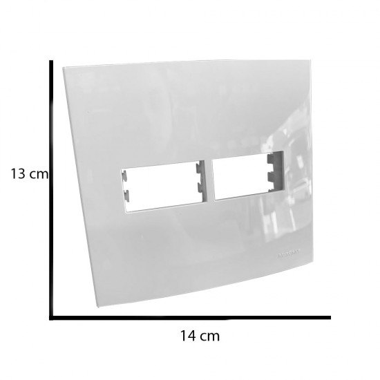Placas E Suportes 4×4” 2 Postos Horizontais  Branco